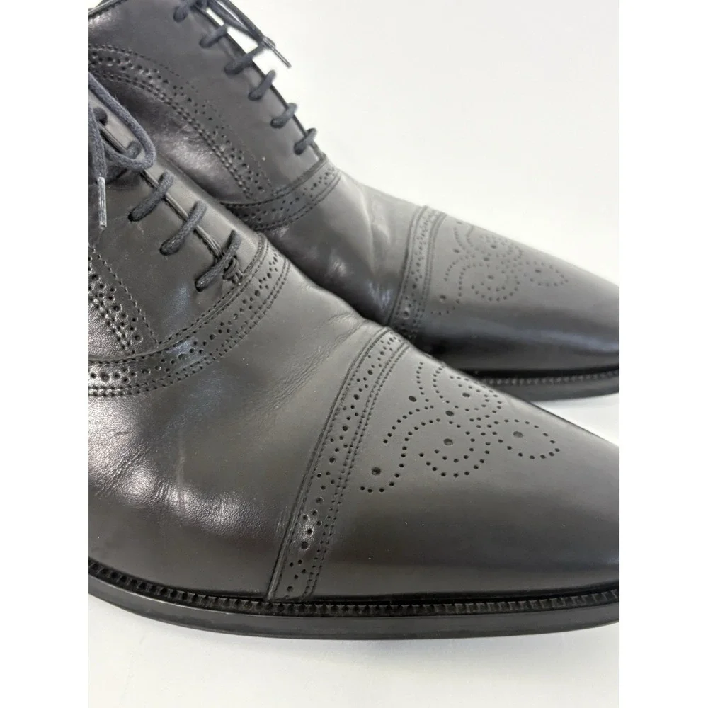 TO BOOT NEW YORK Adam Derrick Men's 13 Black Leather Brogue Captoe Oxford Shoes